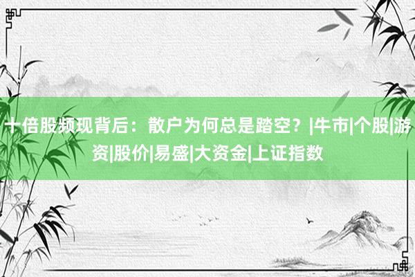 十倍股频现背后：散户为何总是踏空？|牛市|个股|游资|股价|易盛|大资金|上证指数